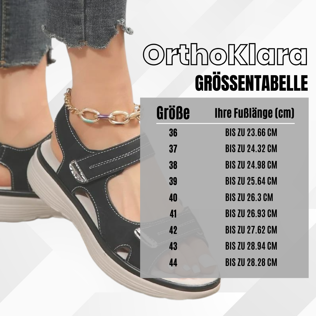 OrthoKlara - ergonomische, schmerzlindernde & rutschfeste Sandalen für Damen - Sonderaktion 1+1 Gratis