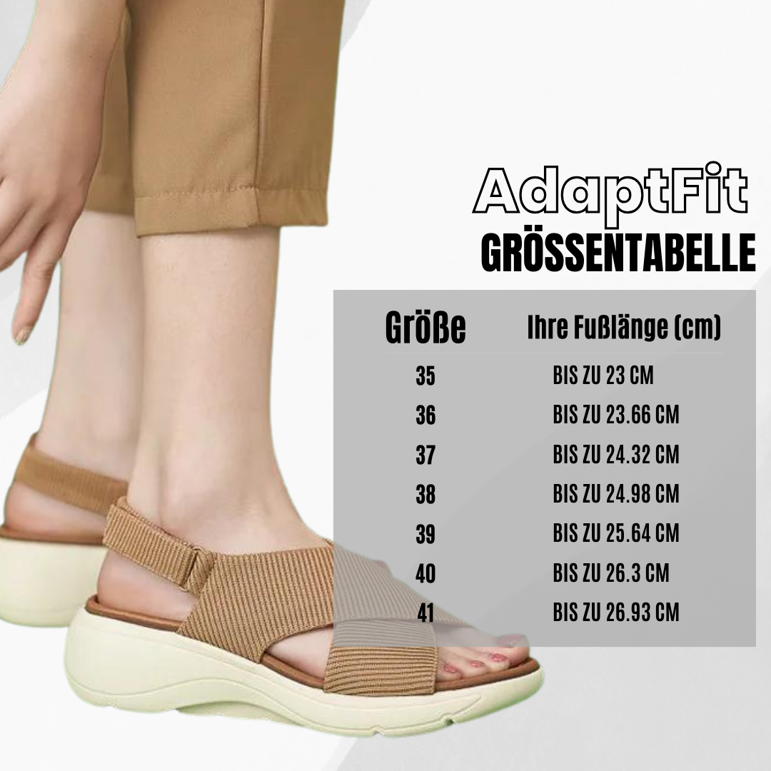 AdaptFit - patentierte, orthopädische Sandalen mit 2-facher Fußgewölbeunterstützung