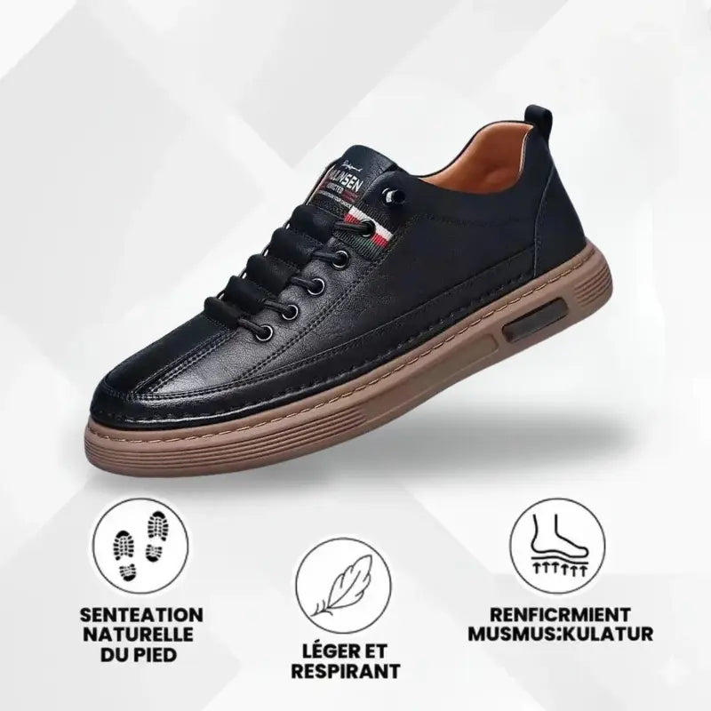 Viale Baskets Orthopédiques En Cuir Italiennes Pour Hommes