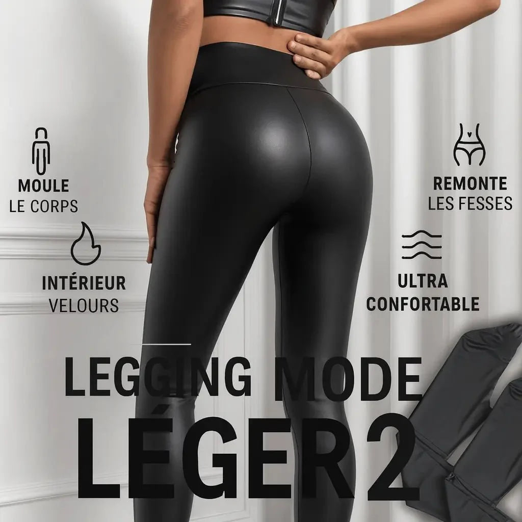 CurveLux | Legging en Cuir Velouté