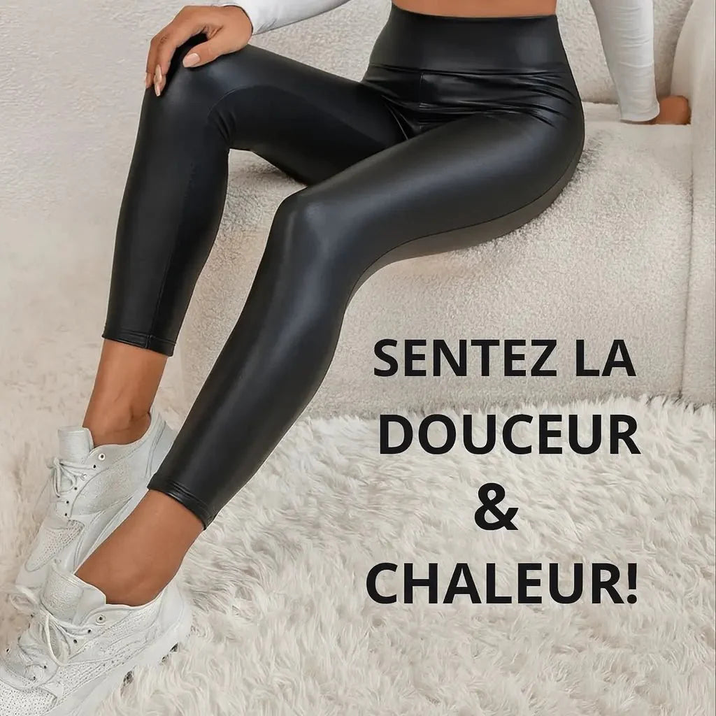 CurveLux | Legging en Cuir Velouté